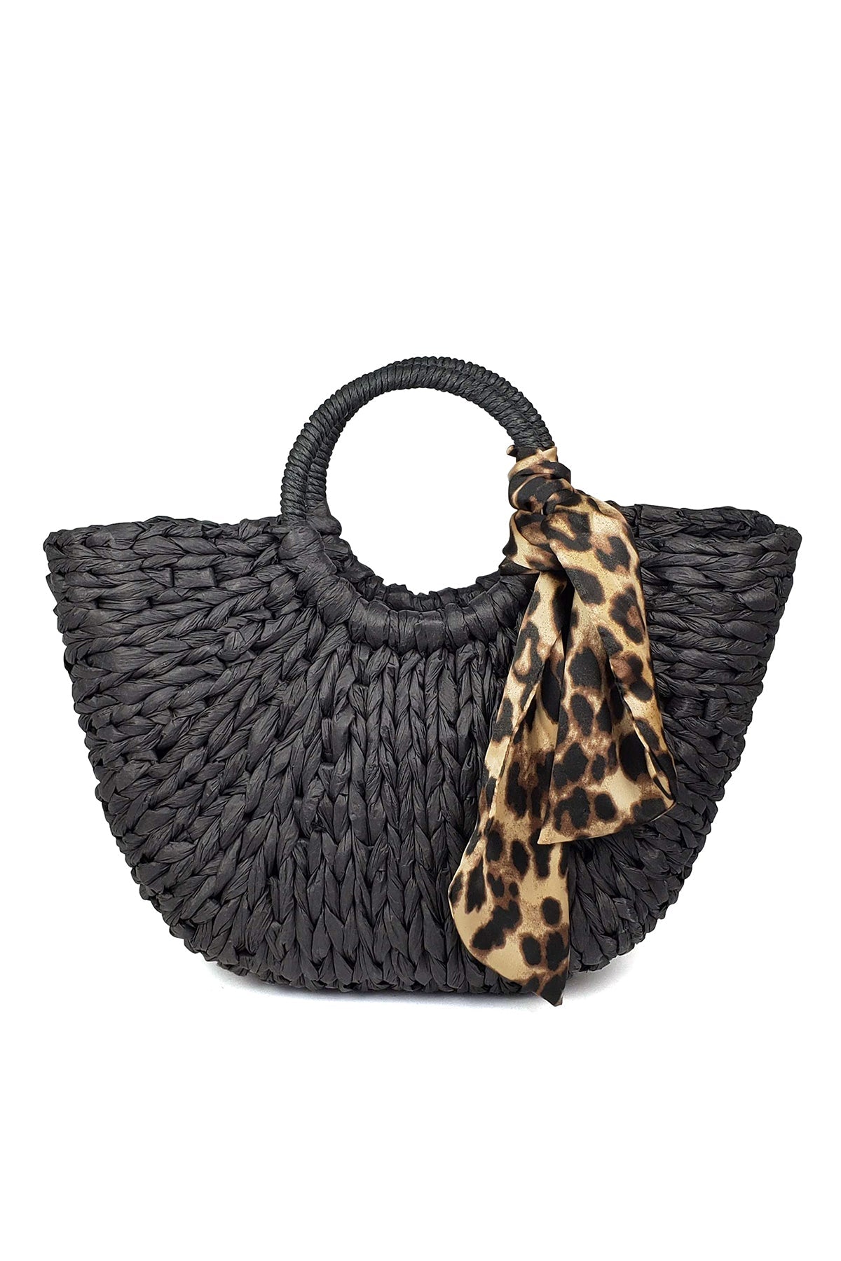 EVE ROUND HANDLE LEOPARD SCARF TOTE - Velvet Staging 2.0-26916135928004