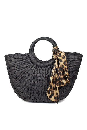 EVE ROUND HANDLE LEOPARD SCARF TOTE - Velvet Staging 2.0