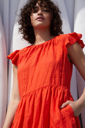 EVONNE LINEN DRESS - Velvet Staging 2.0