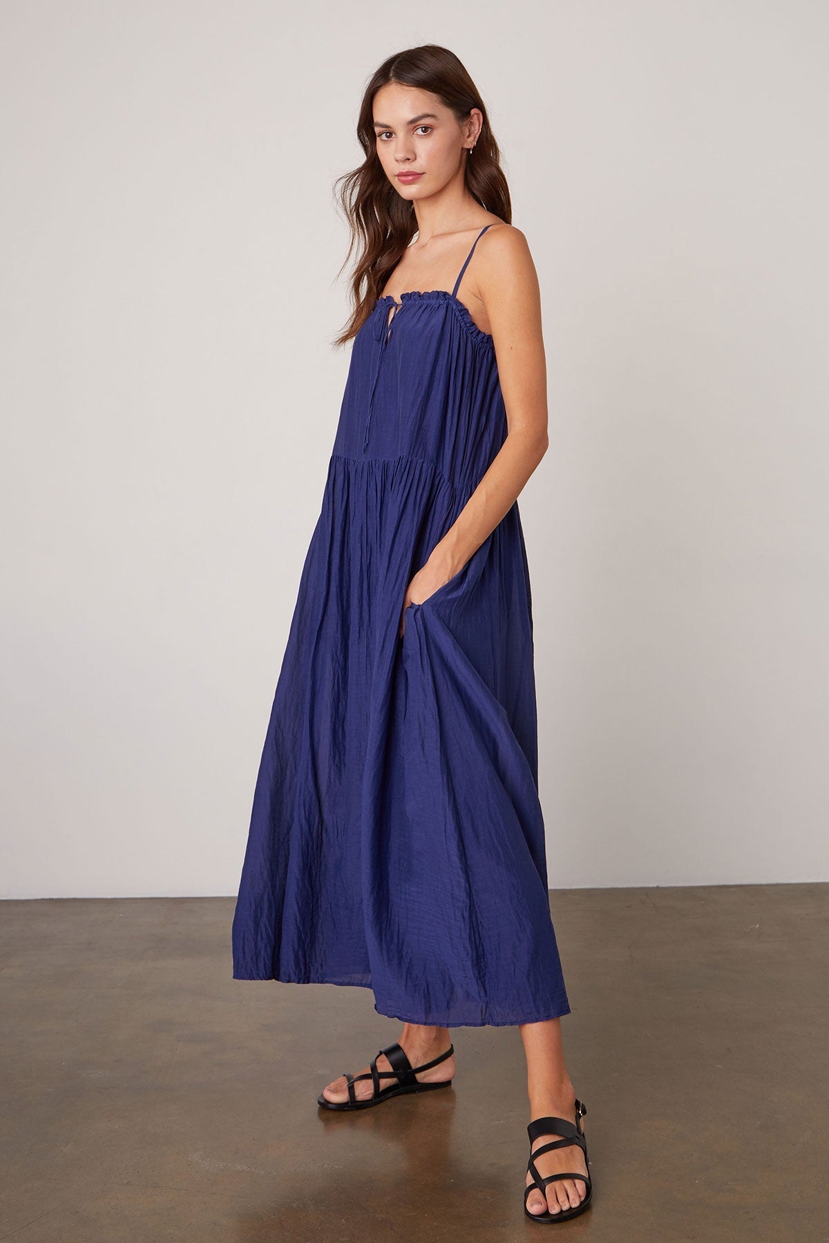 FARRAH RUFFLE CAMI DRESS - Velvet Staging 2.0