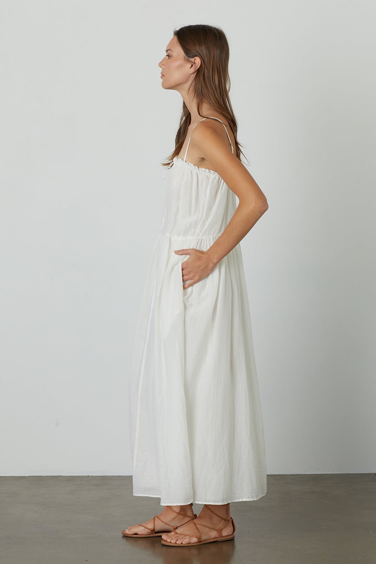 FARRAH RUFFLE CAMI DRESS - Velvet Staging 2.0
