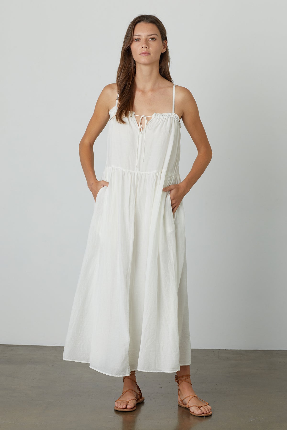 FARRAH RUFFLE CAMI DRESS - Velvet Staging 2.0-26916139565252