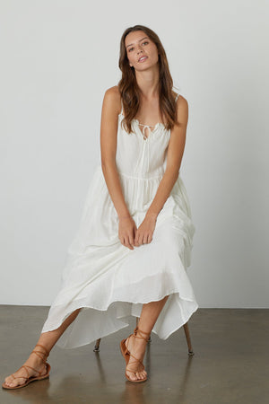 FARRAH RUFFLE CAMI DRESS - Velvet Staging 2.0
