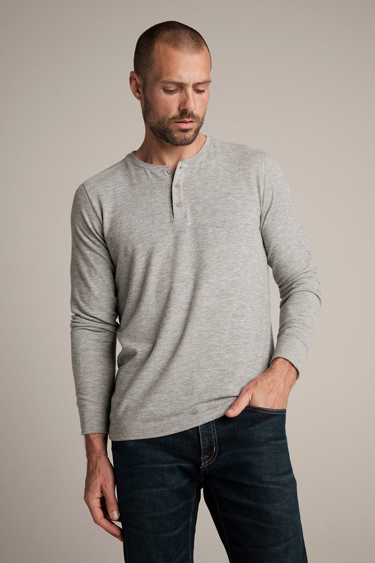 FAUST MARLED COZY JERSEY HENLEY - Velvet Staging 2.0