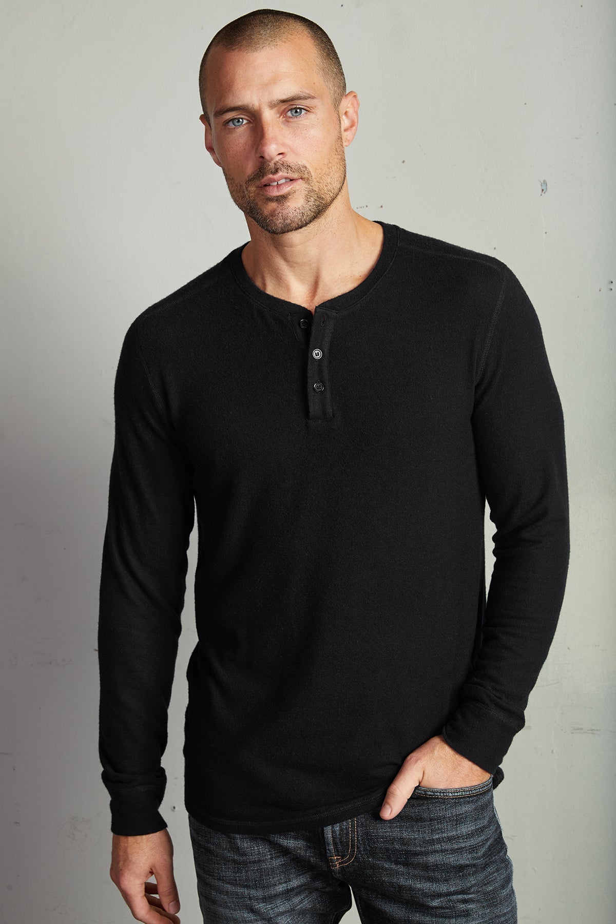 FAUST MARLED COZY JERSEY HENLEY - Velvet Staging 2.0-26916139761860