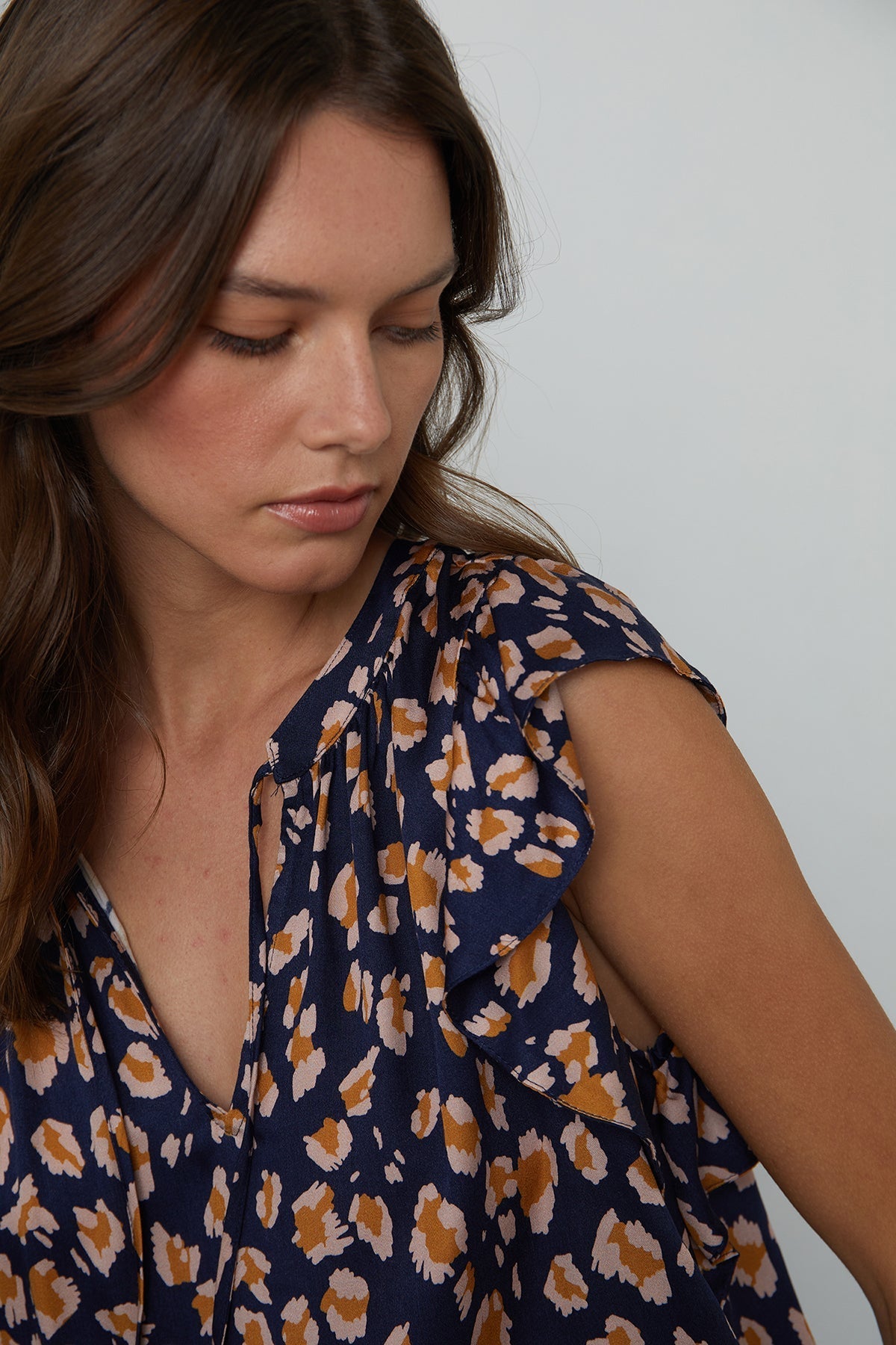 FRANCINE CHEETAH PRINT BLOUSE - Velvet Staging 2.0