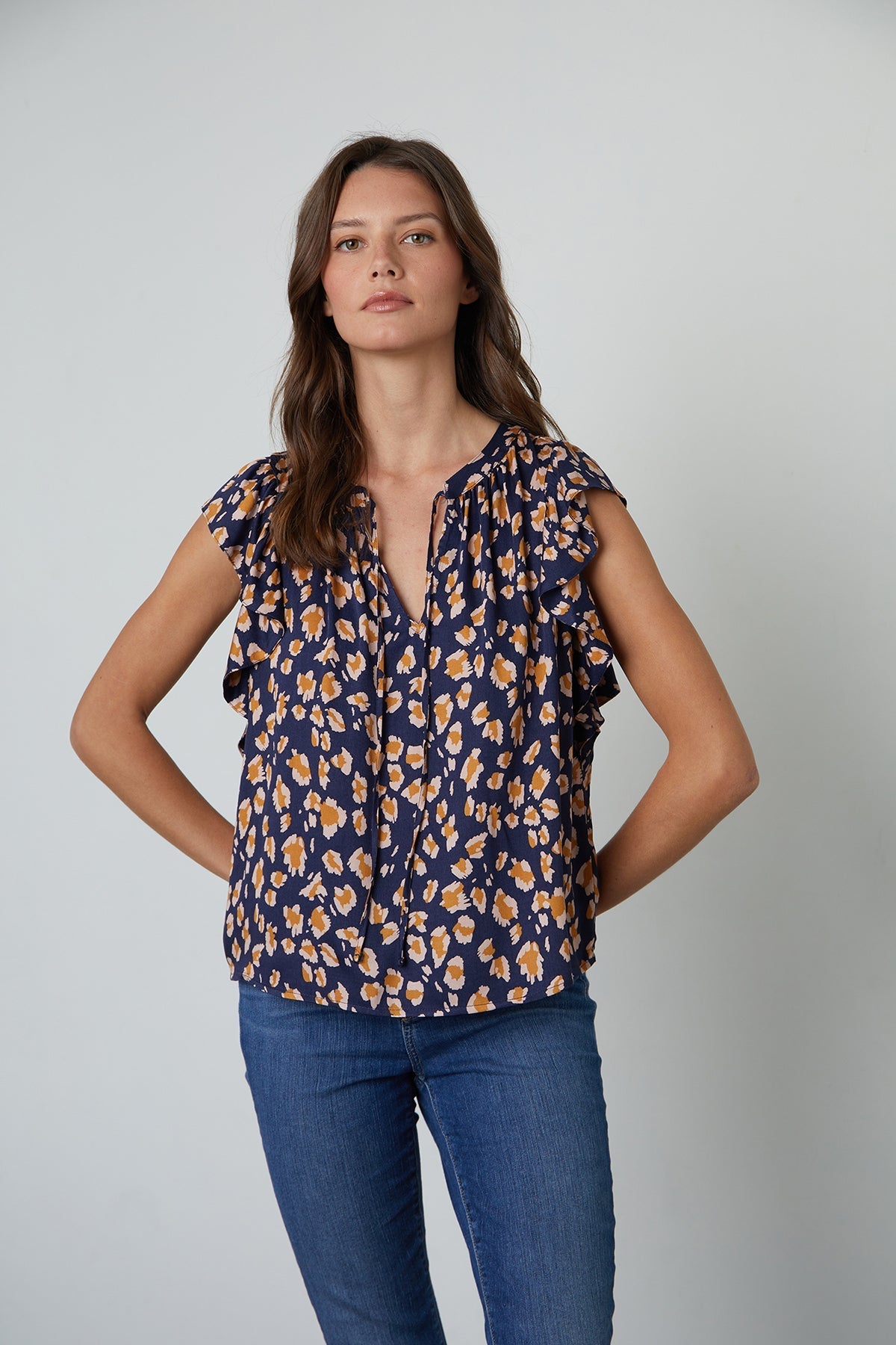 FRANCINE CHEETAH PRINT BLOUSE - Velvet Staging 2.0-26916144709828