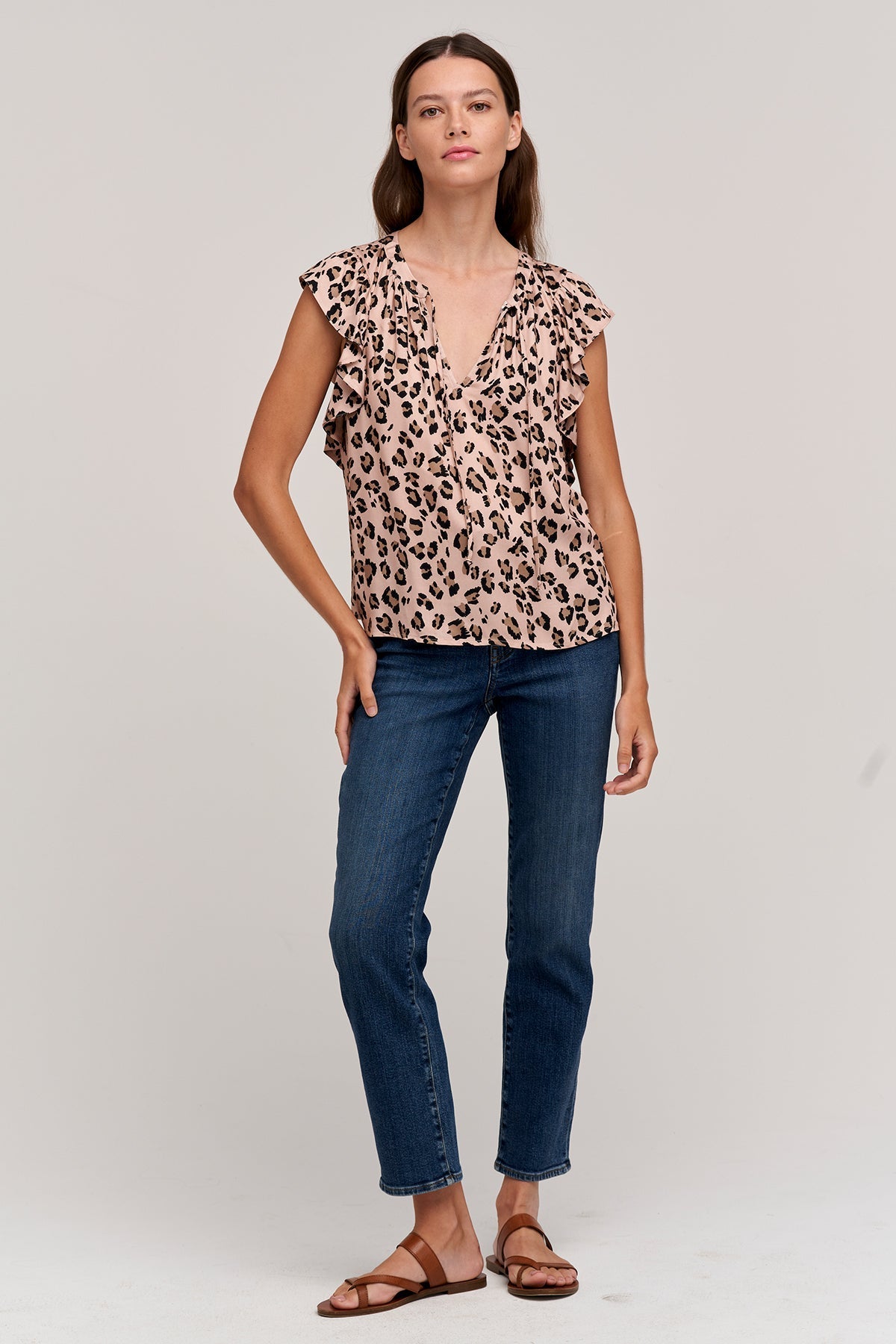 FRANCINE CHEETAH PRINT BLOUSE - Velvet Staging 2.0