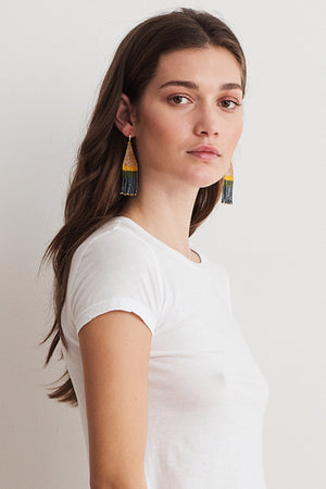 FRANJA BEADED FRINGE EARRINGS BY BLUMA PROJECT - Velvet Staging 2.0