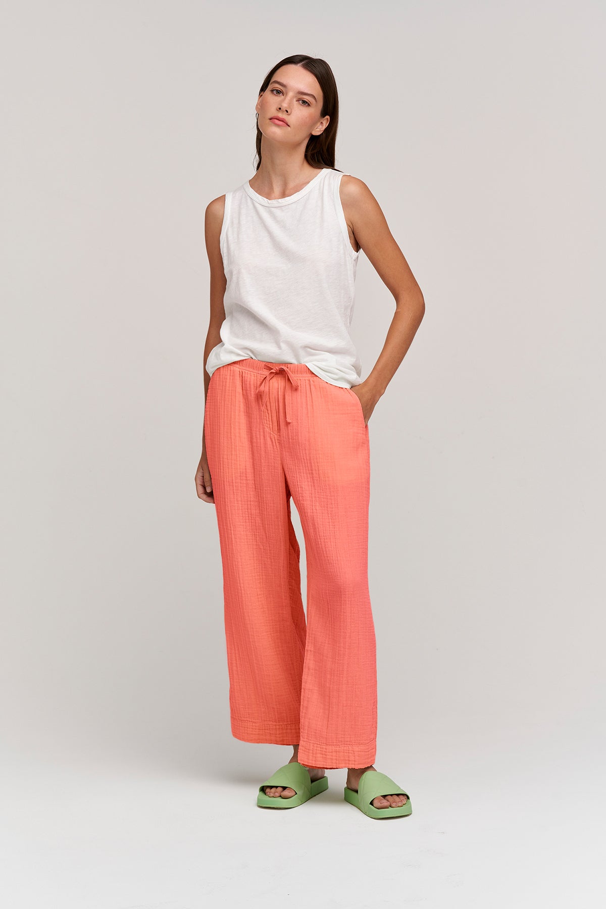 FRANNY COTTON GAUZE PANT - Velvet Staging 2.0