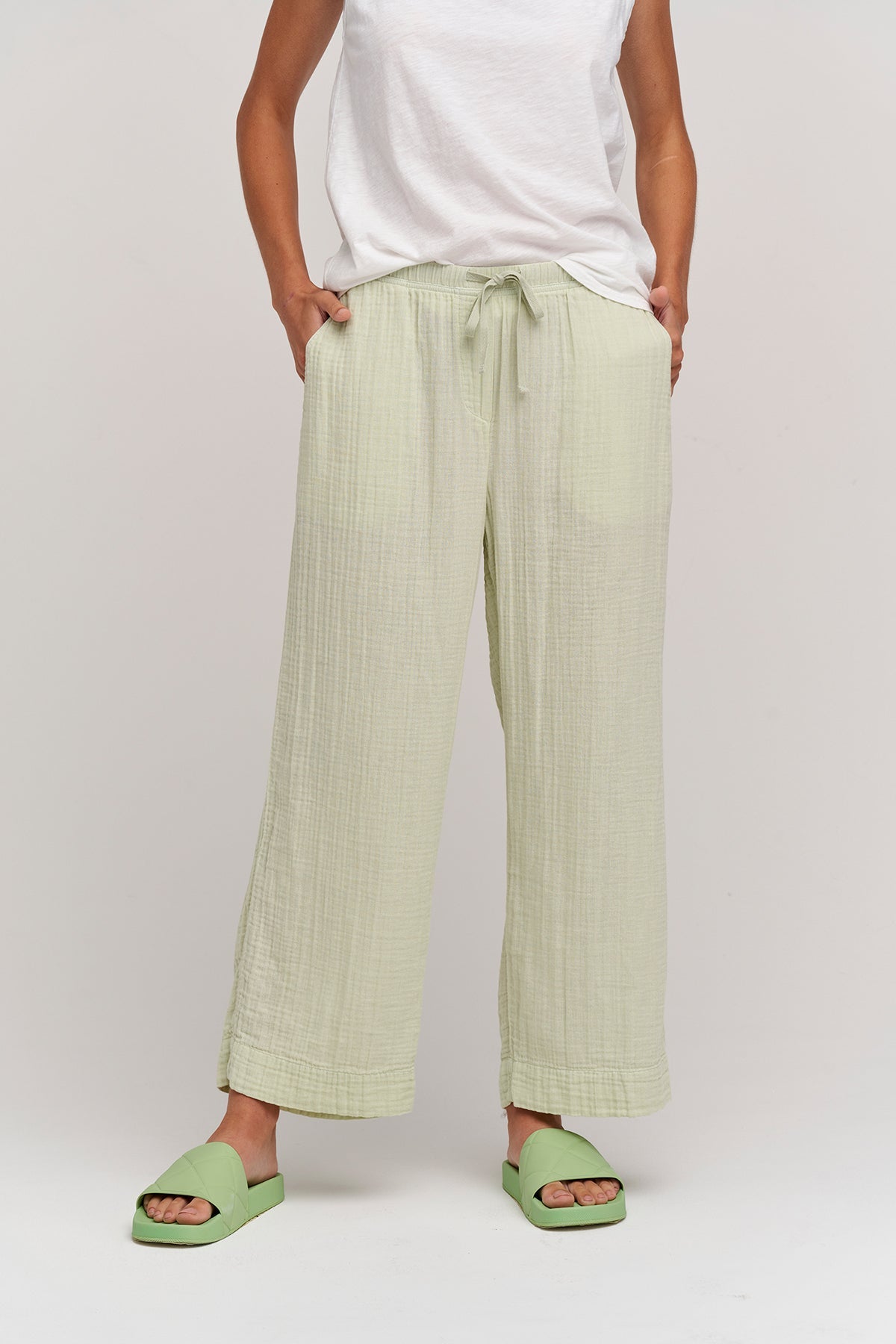 FRANNY COTTON GAUZE PANT - Velvet Staging 2.0-26916147232964