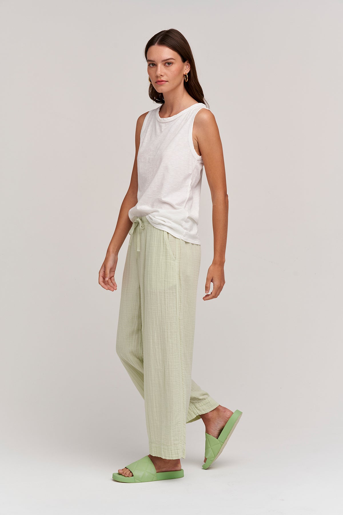 FRANNY COTTON GAUZE PANT - Velvet Staging 2.0-26916147331268