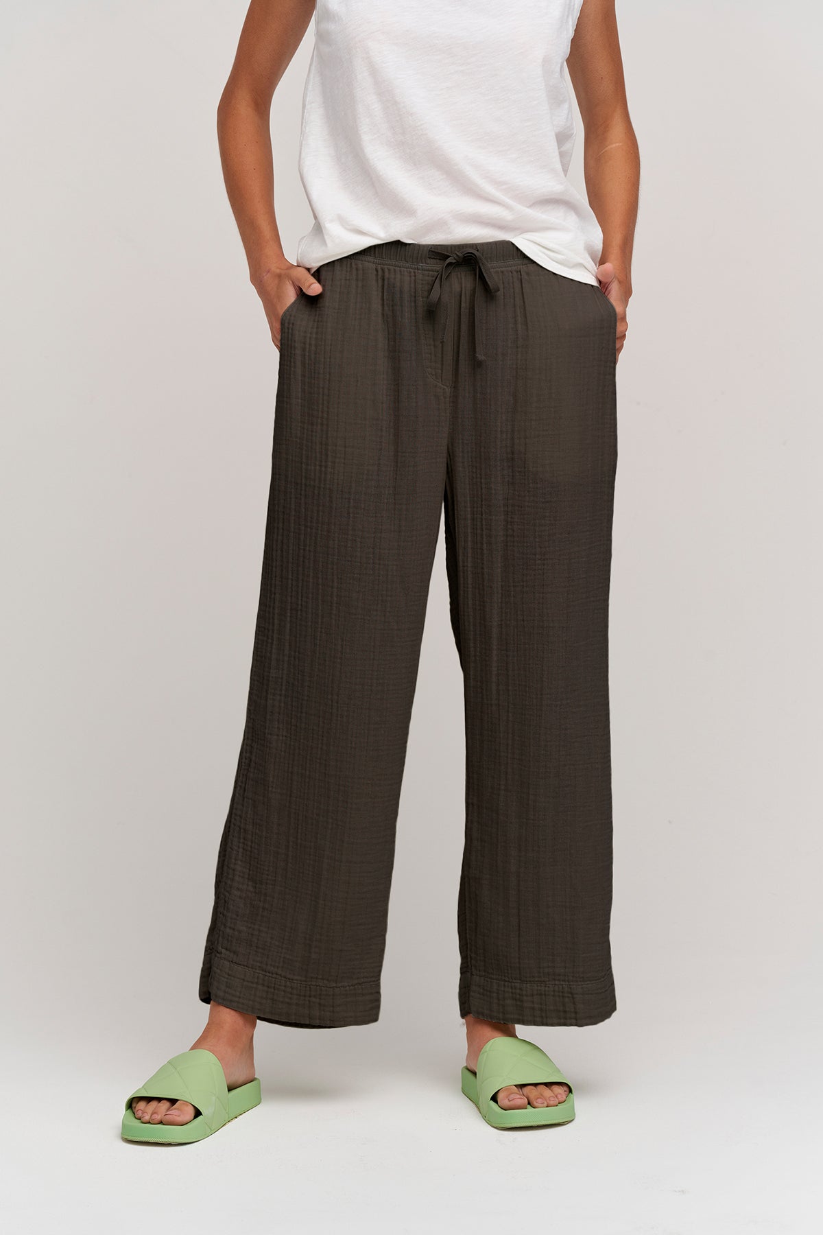 FRANNY COTTON GAUZE PANT - Velvet Staging 2.0-26916147429572