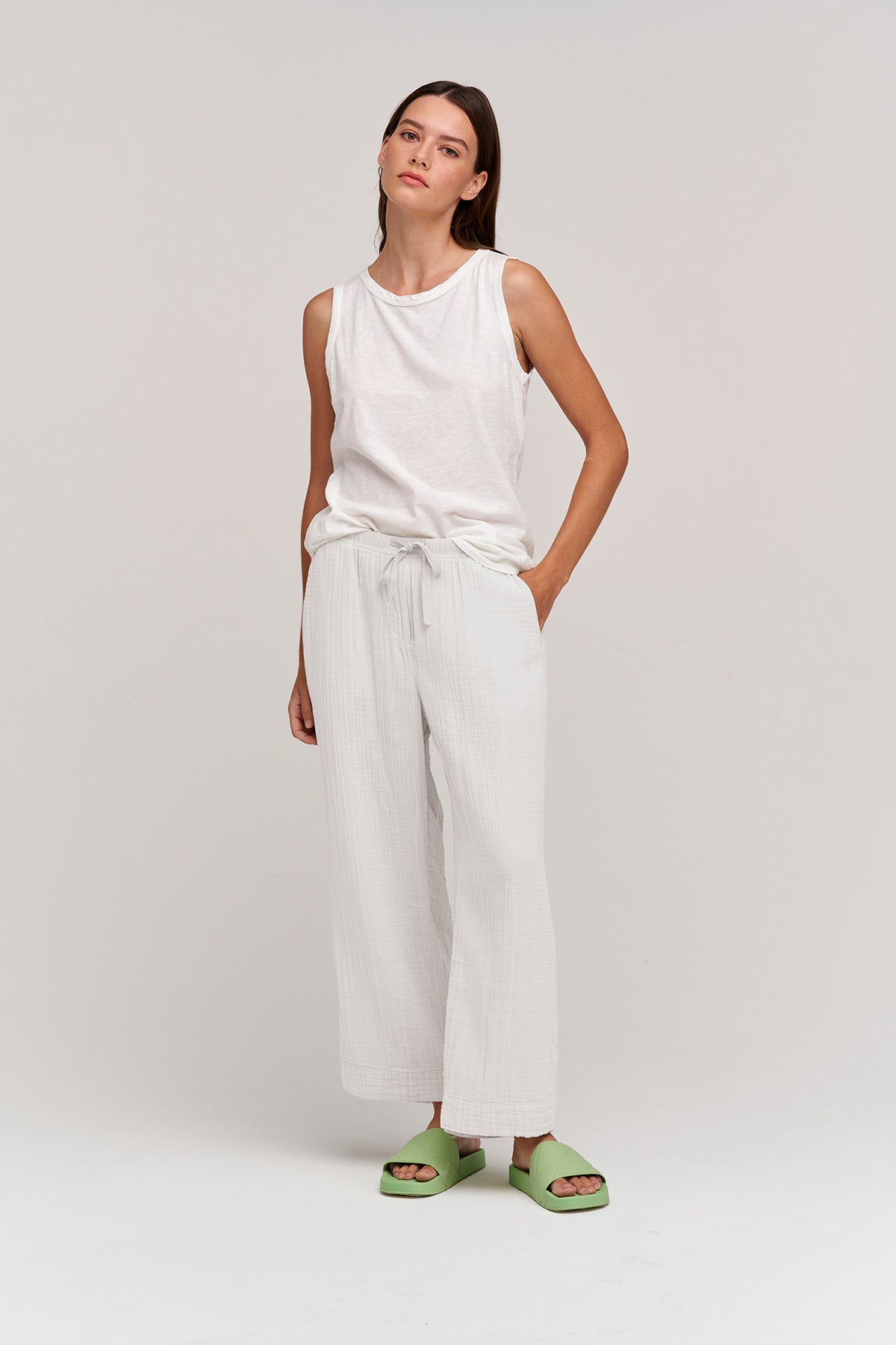 FRANNY COTTON GAUZE PANT - Velvet Staging 2.0-26916147822788