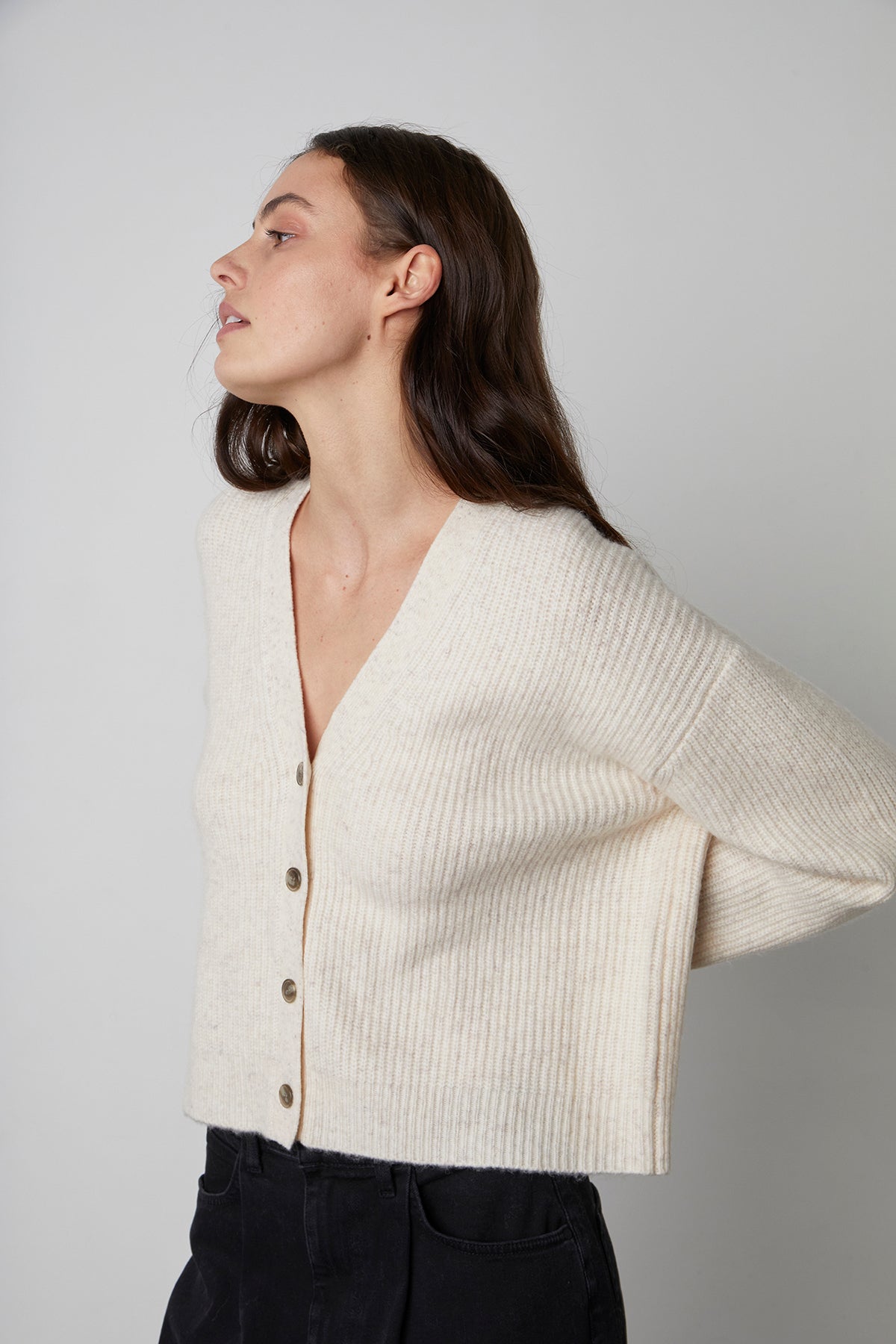 FRIDA BUTTON FRONT CARDIGAN - Velvet Staging 2.0
