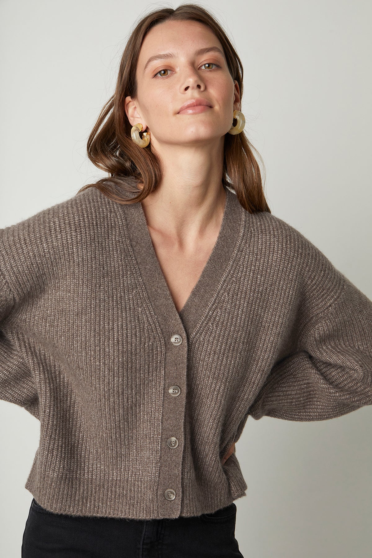 FRIDA BUTTON FRONT CARDIGAN - Velvet Staging 2.0