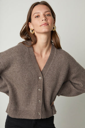 FRIDA BUTTON FRONT CARDIGAN - Velvet Staging 2.0