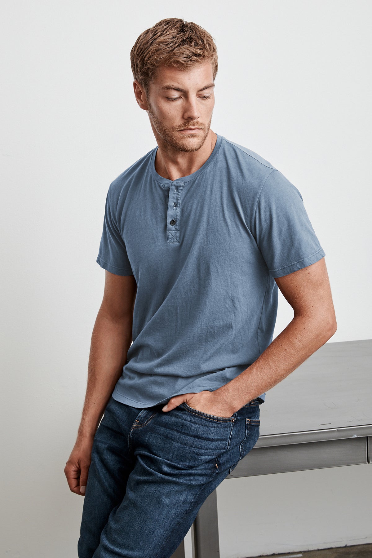 FULTON SHORT SLEEVE HENLEY - Velvet Staging 2.0