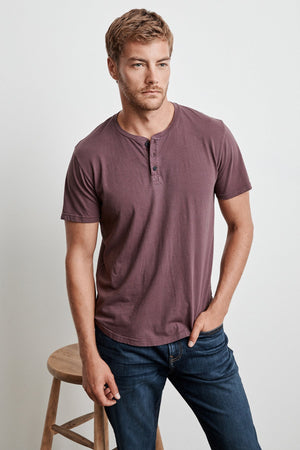 FULTON SHORT SLEEVE HENLEY - Velvet Staging 2.0