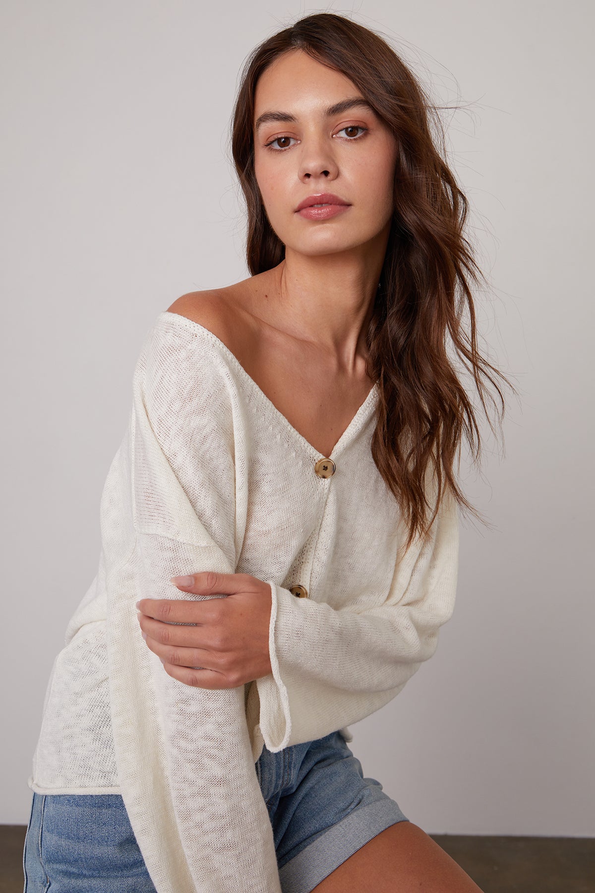 GABRIEL LINEN BLEND CARDIGAN - Velvet Staging 2.0-26916146938052