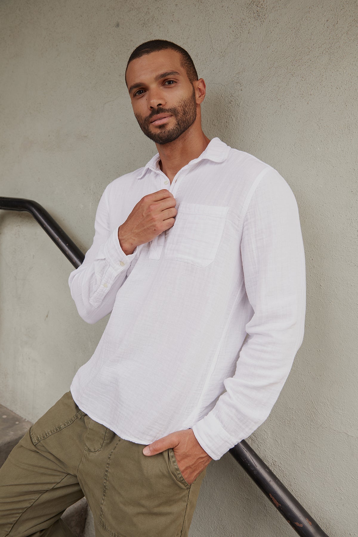 GERALD QUARTER BUTTON-UP SHIRT - Velvet Staging 2.0-26916149166276