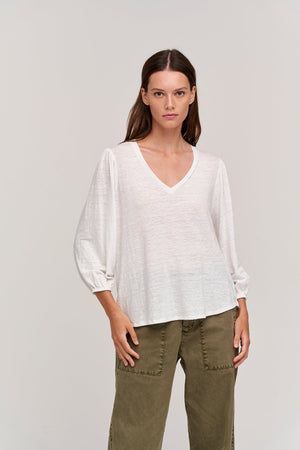 GINA V-NECK TEE - Velvet Staging 2.0