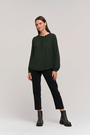 GINGER CHALLIS NECK TIE TOP - Velvet Staging 2.0