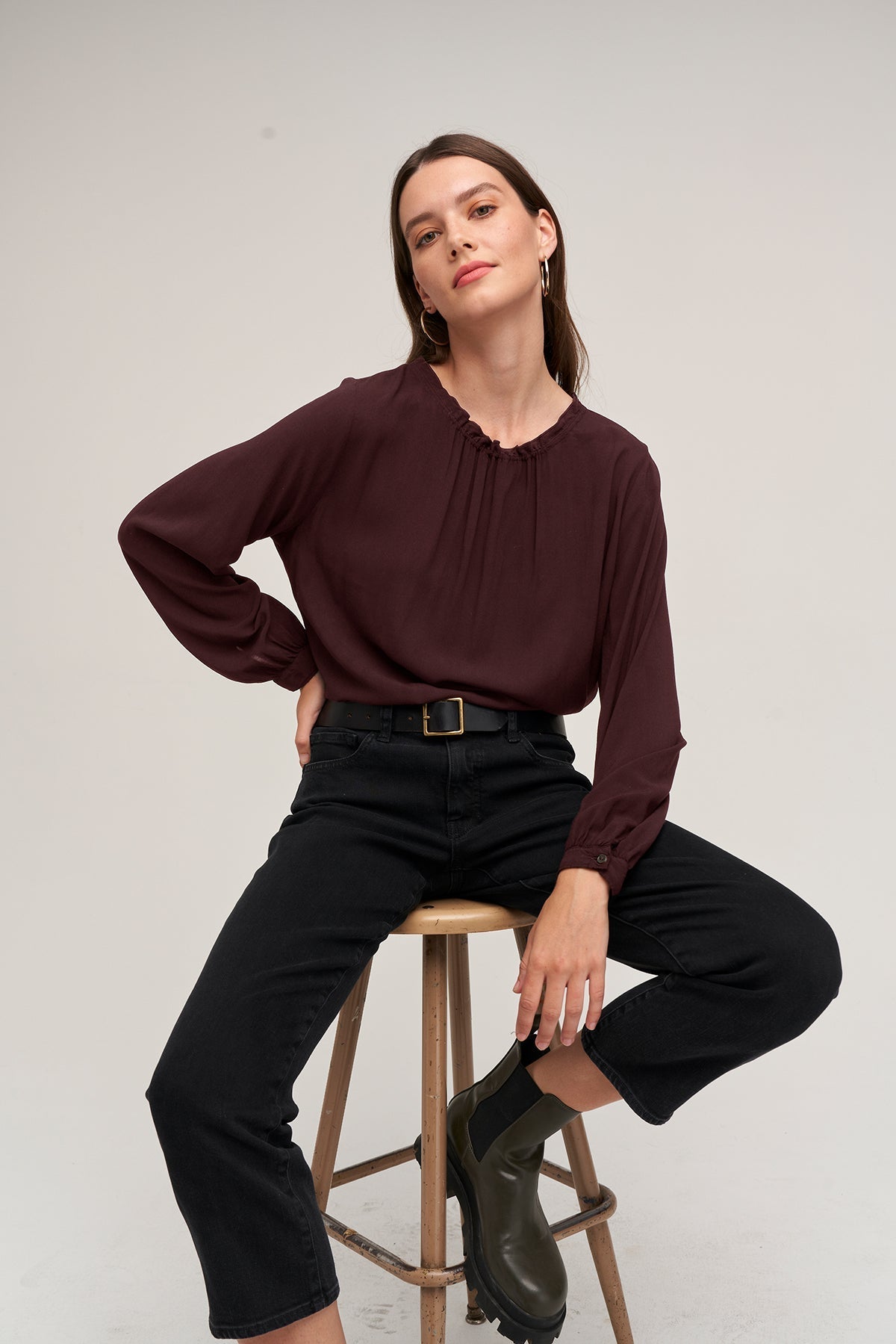 GINGER CHALLIS NECK TIE TOP - Velvet Staging 2.0