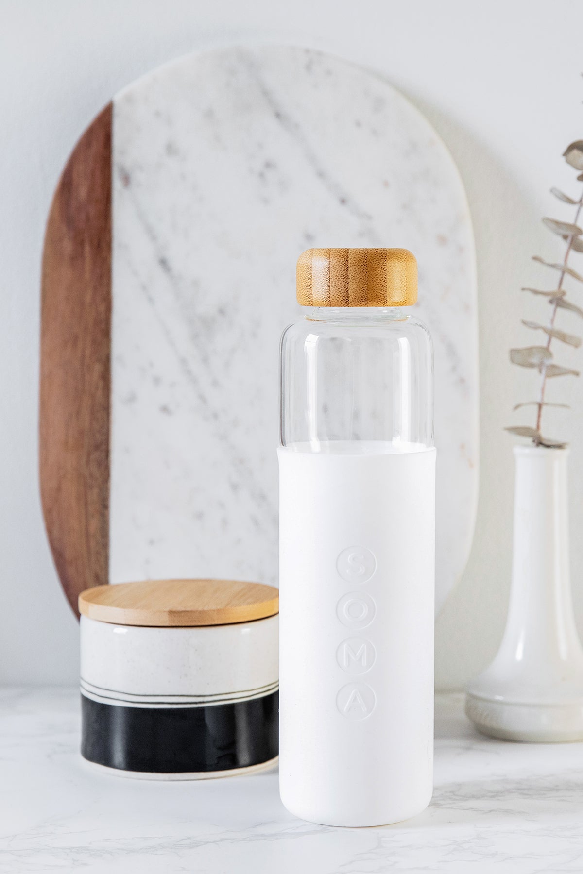 GLASS WATER BOTTLE BY SOMA - Velvet Staging 2.0-26916152836292