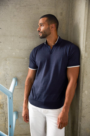GORDON LINEN BLEND POLO - Velvet Staging 2.0