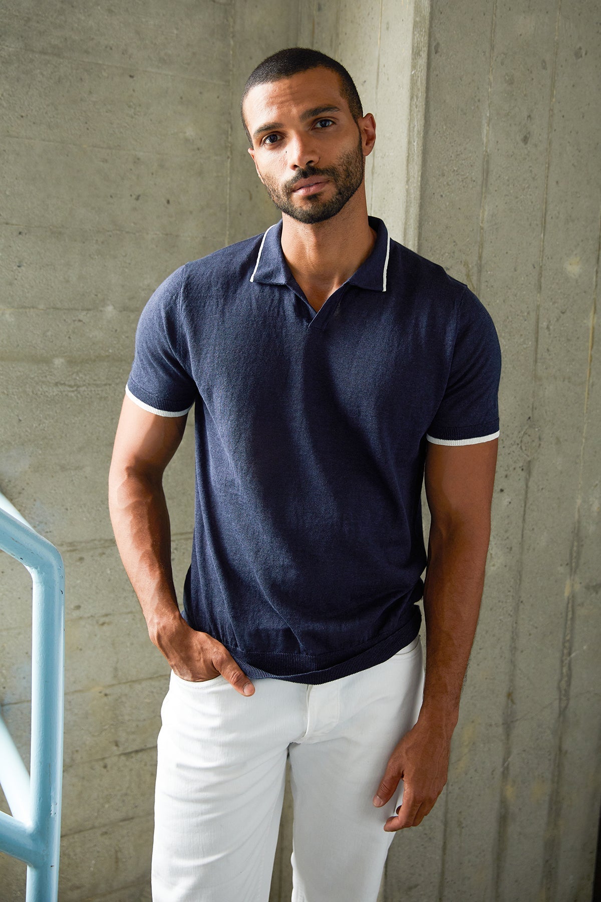 GORDON LINEN BLEND POLO - Velvet Staging 2.0
