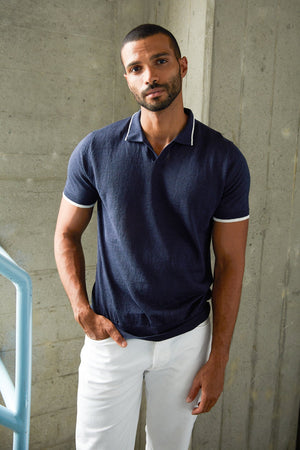 GORDON LINEN BLEND POLO - Velvet Staging 2.0