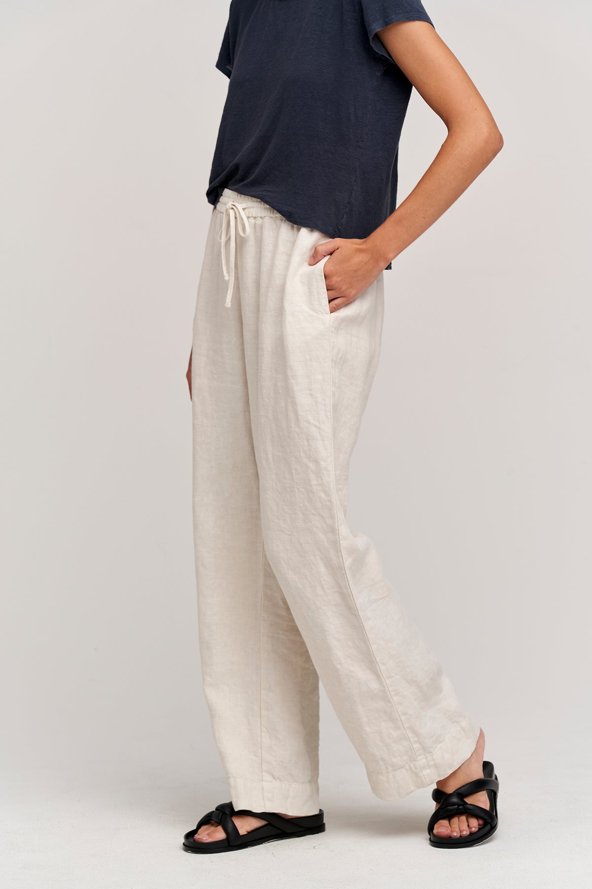 GWYNETH HEAVY LINEN PANT - Velvet Staging 2.0-26916155490500