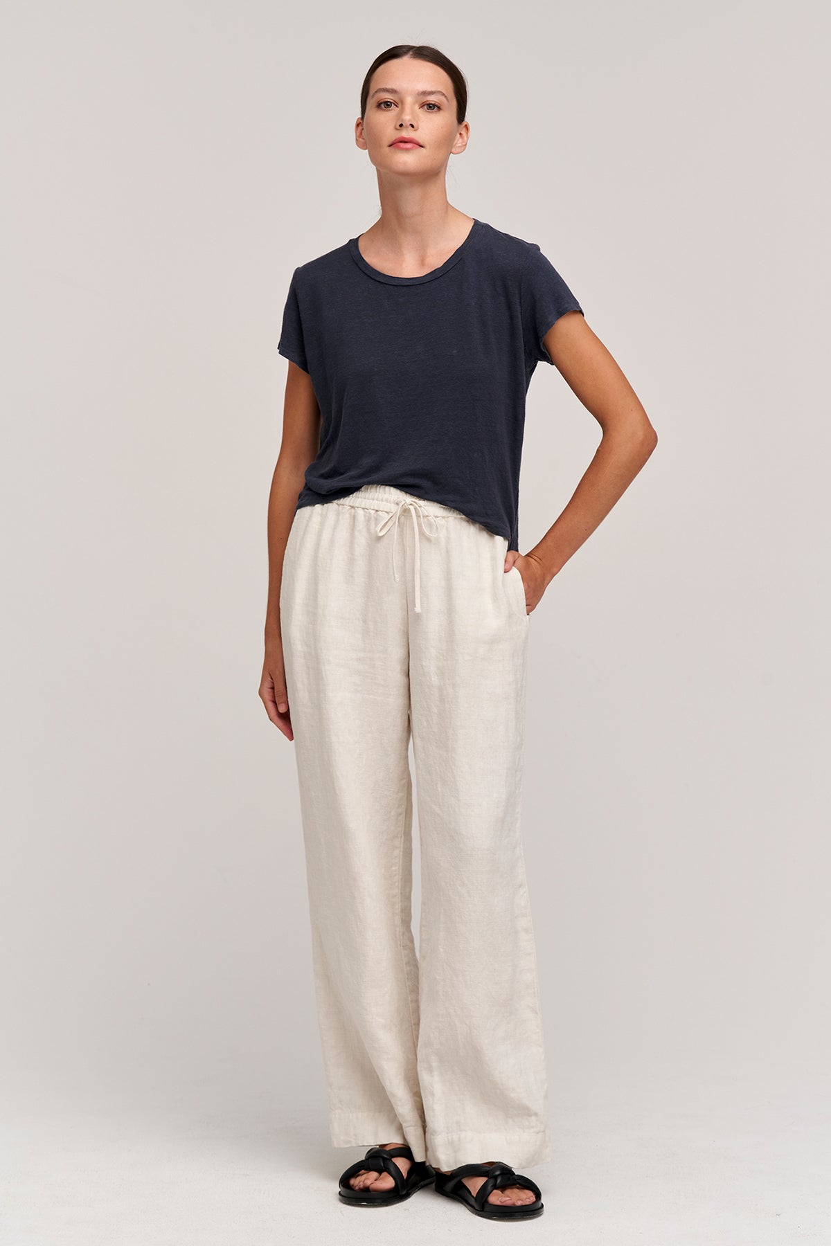 GWYNETH HEAVY LINEN PANT - Velvet Staging 2.0