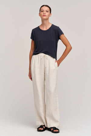 GWYNETH HEAVY LINEN PANT - Velvet Staging 2.0