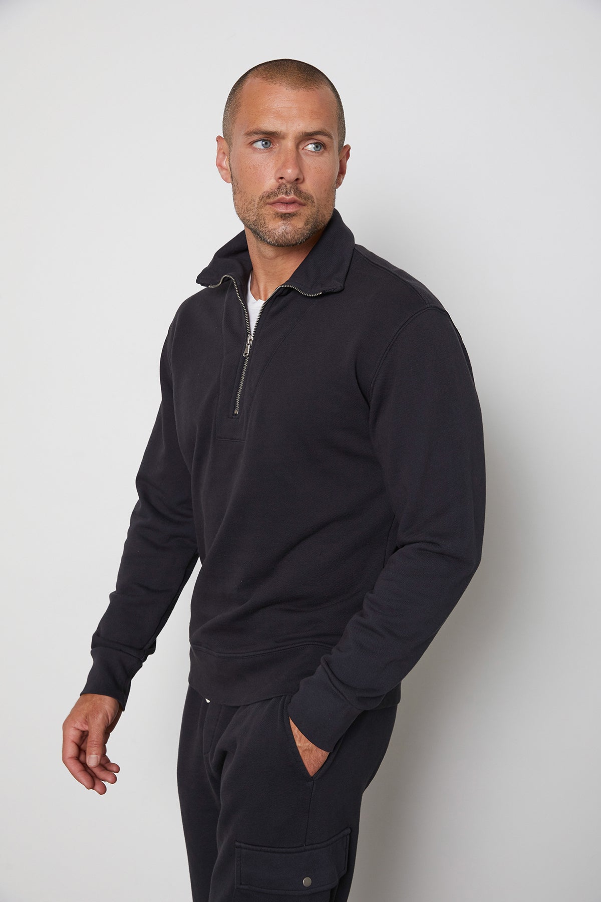 HANK HALF ZIP PULLOVER - Velvet Staging 2.0-26916156342468