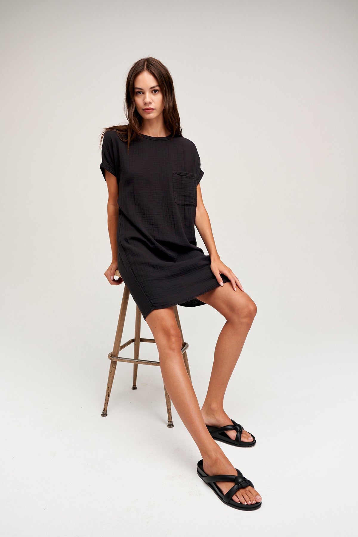 HANNA COTTON SLUB MIX DRESS - Velvet Staging 2.0