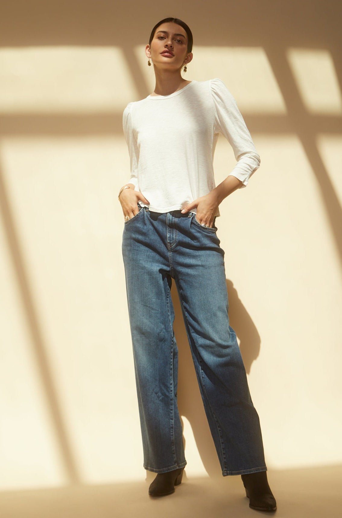 HARLOW HIGH RISE WIDE LEG DENIM - Velvet Staging 2.0