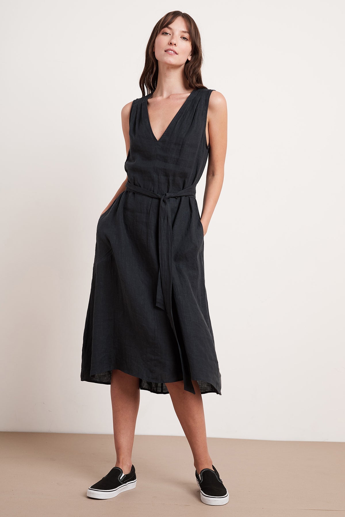 HARMONY LINEN DRESS - Velvet Staging 2.0-26916159422660