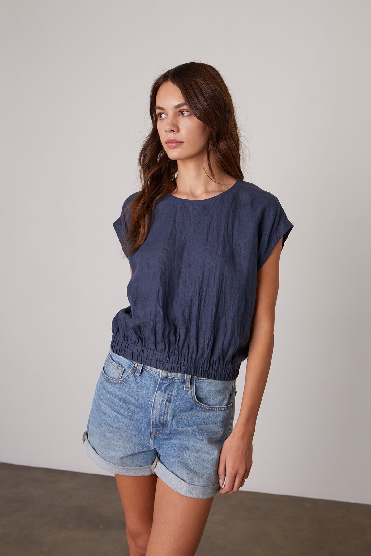 HAYLIE LINEN CROP TOP - Velvet Staging 2.0-26916159160516
