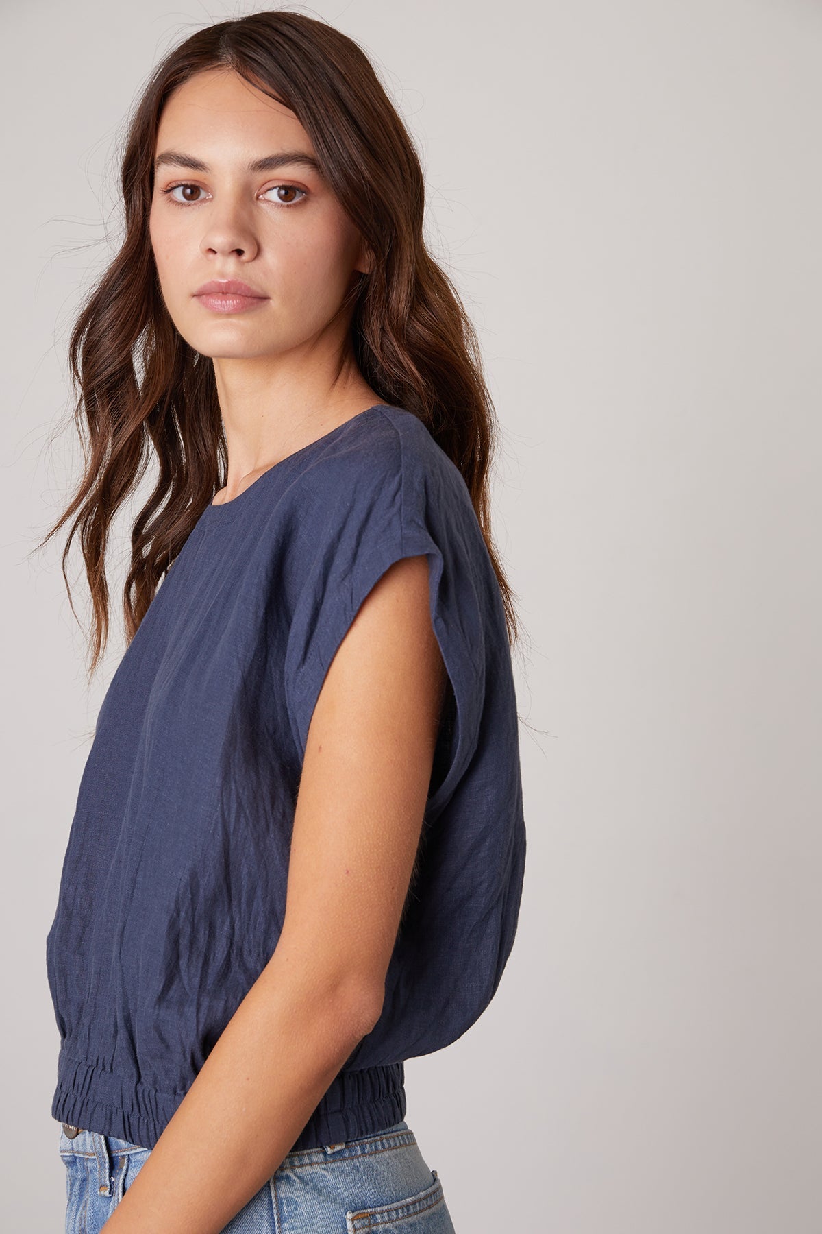 HAYLIE LINEN CROP TOP - Velvet Staging 2.0-26916159226052