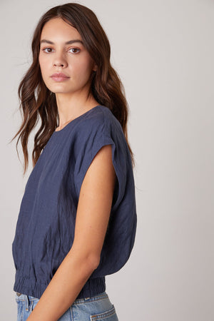 HAYLIE LINEN CROP TOP - Velvet Staging 2.0