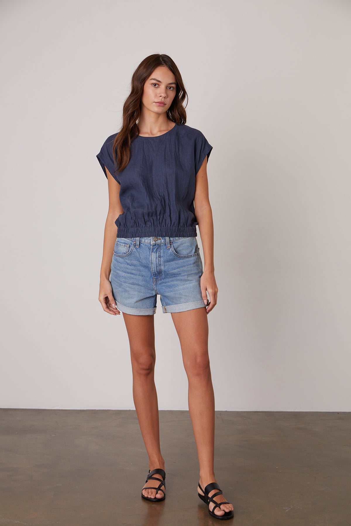 HAYLIE LINEN CROP TOP - Velvet Staging 2.0-26916159193284