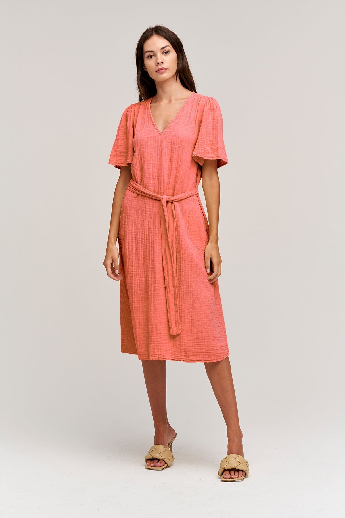 HAZEL COTTON GAUZE MIDI DRESS - Velvet Staging 2.0