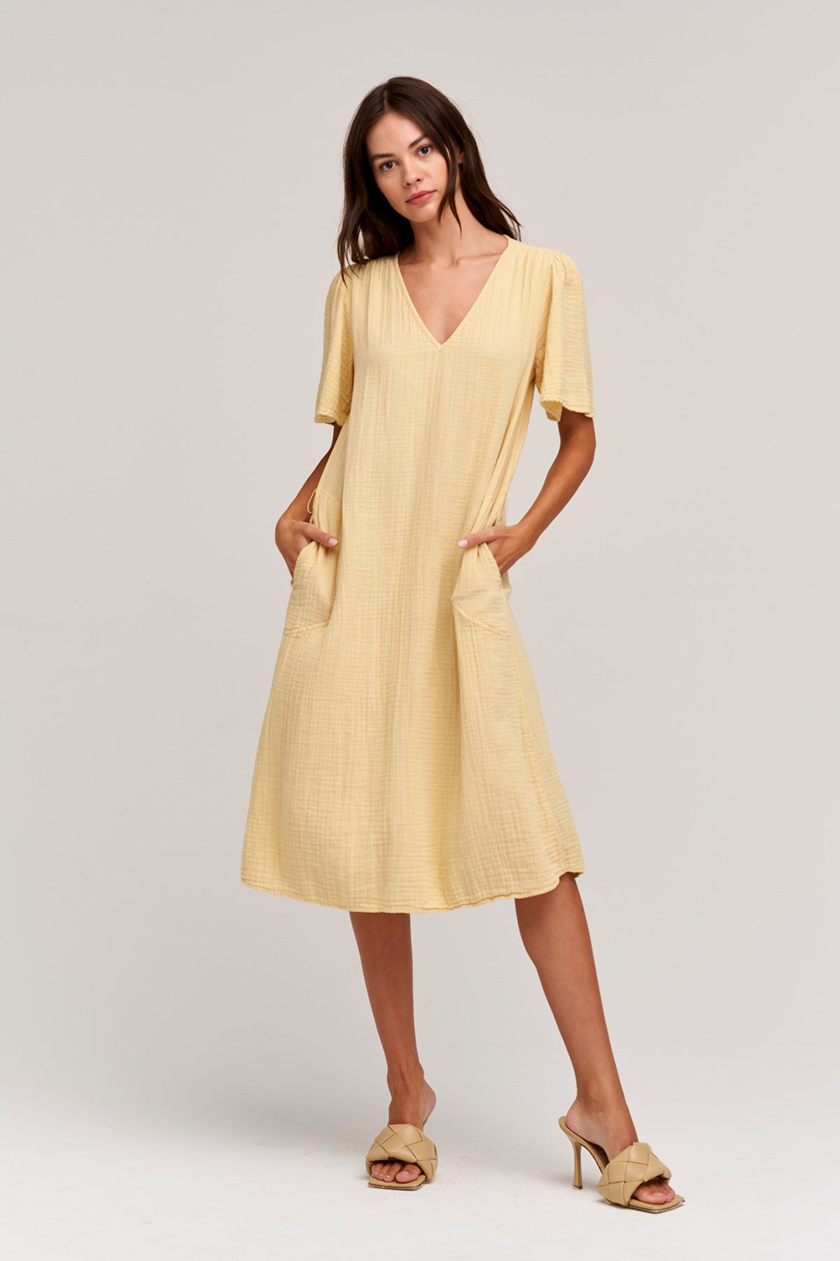 HAZEL COTTON GAUZE MIDI DRESS - Velvet Staging 2.0-26916160733380