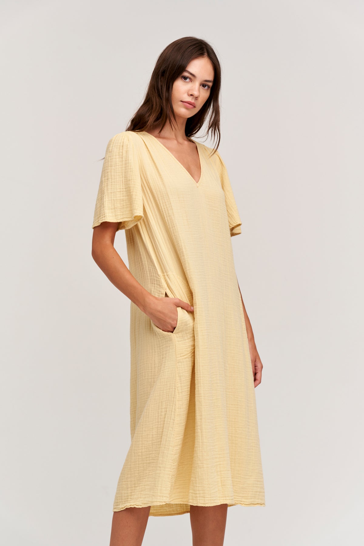 HAZEL COTTON GAUZE MIDI DRESS - Velvet Staging 2.0-26916160569540