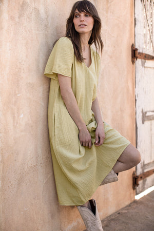 HAZEL COTTON GAUZE MIDI DRESS - Velvet Staging 2.0