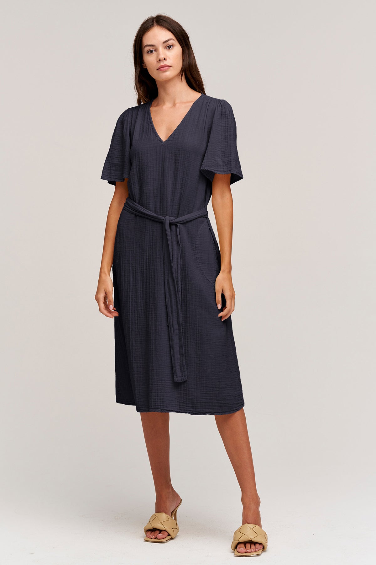 HAZEL COTTON GAUZE MIDI DRESS - Velvet Staging 2.0