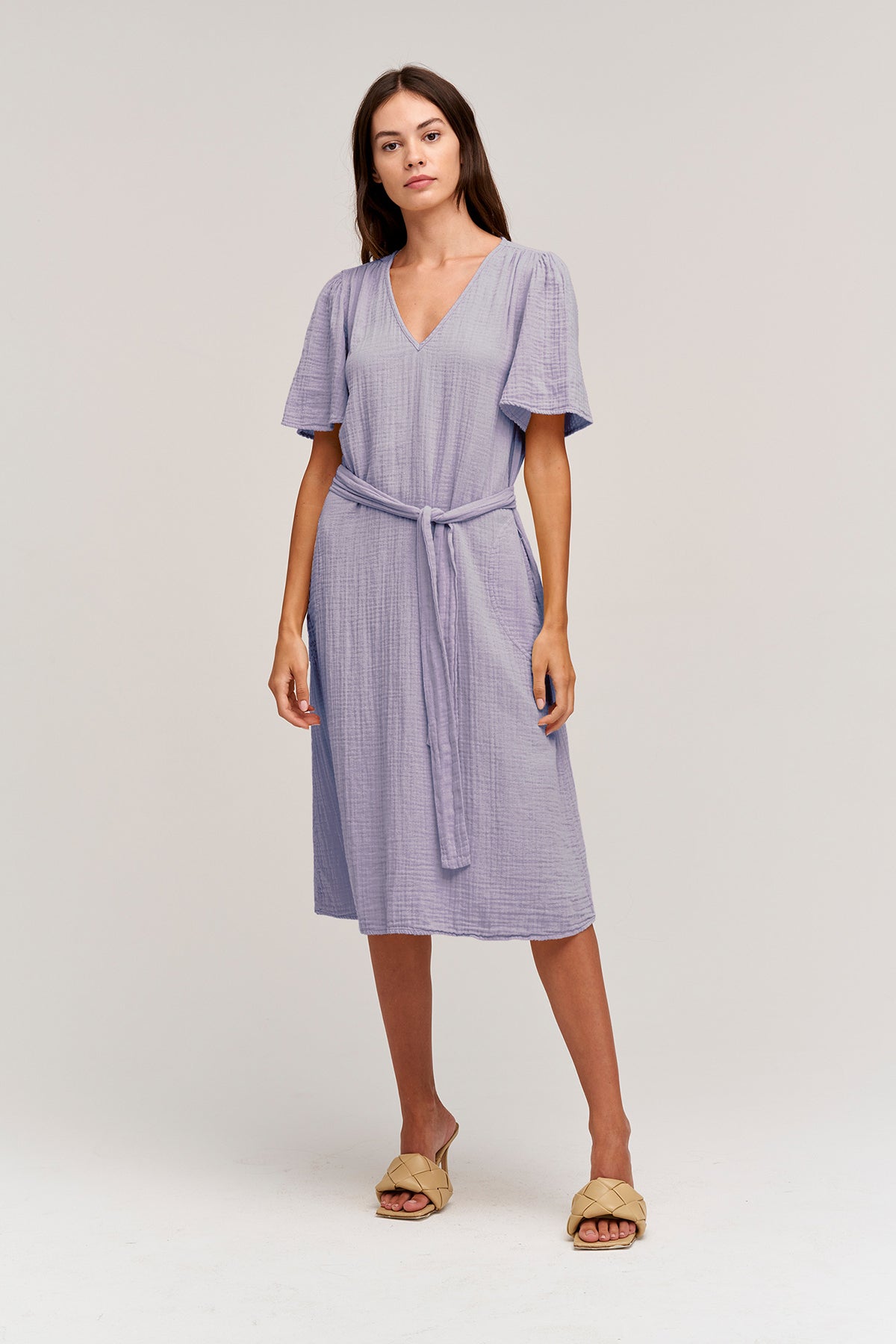 HAZEL COTTON GAUZE MIDI DRESS - Velvet Staging 2.0-26916160962756