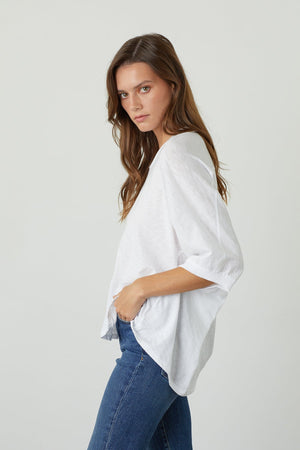 HELEN 3/4 SLEEVE OVERSIZED TEE - Velvet Staging 2.0